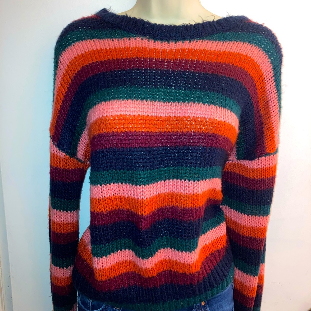 Full Tilt Multicolored Striped Sweater